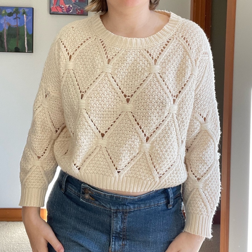 Ivory Cable Knit Sweater